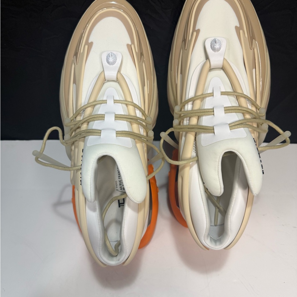 Balmain Cream and White Sneakers